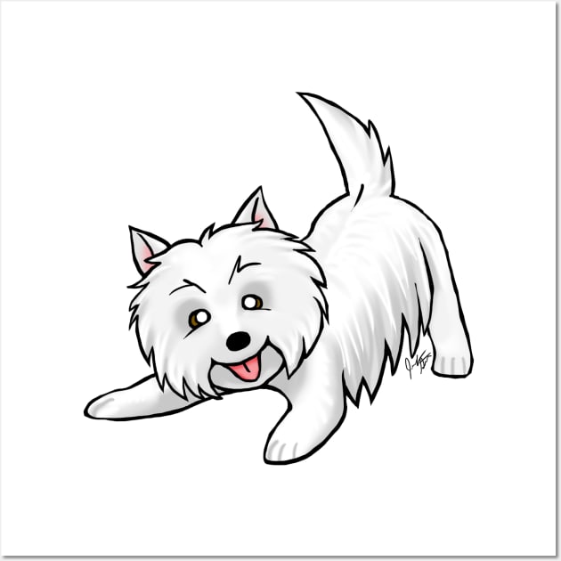 Dog - West Highland Terrier - White Wall Art by Jen's Dogs Custom Gifts and Designs